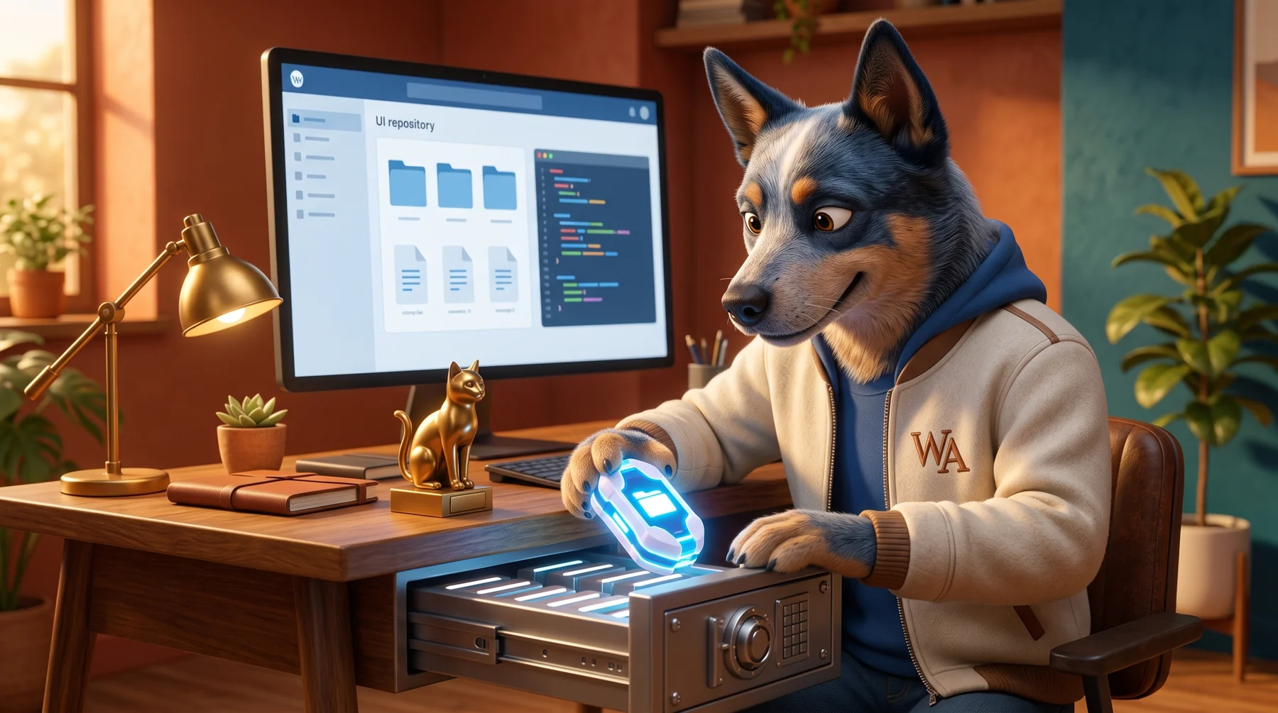 O repositório nasce no GitHub: o save game do projeto, em ilustração 3D dos WeAgents